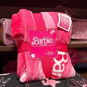 Primark Barbie The Movie Pink Throw Blanket